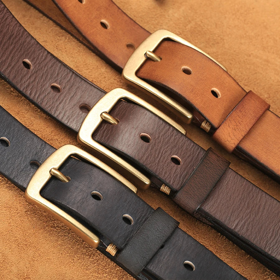Ceinture vintage en cuir faite à la main
