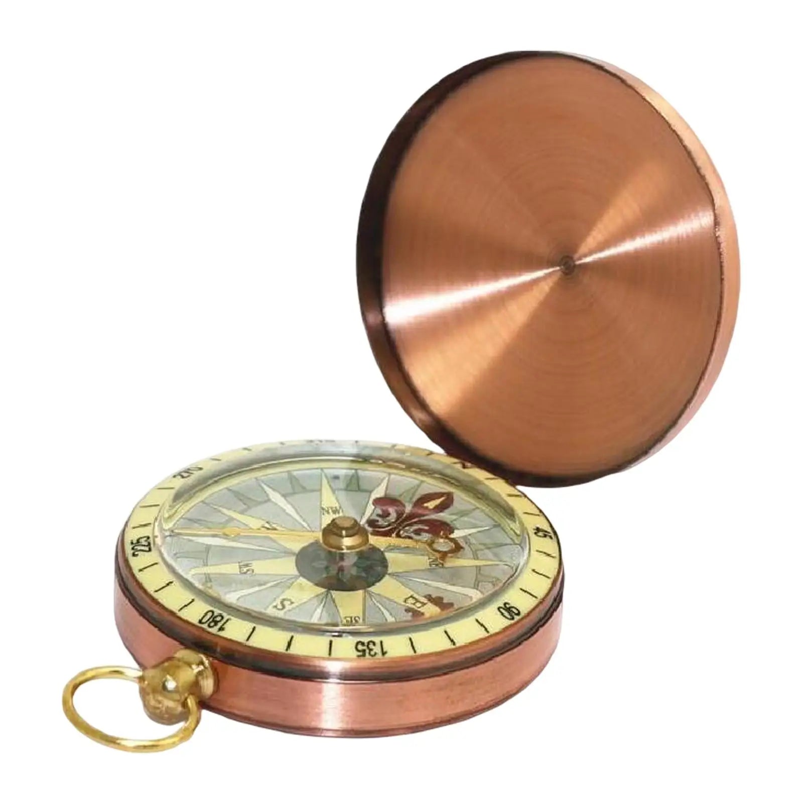Boussole en bronze au design vintage