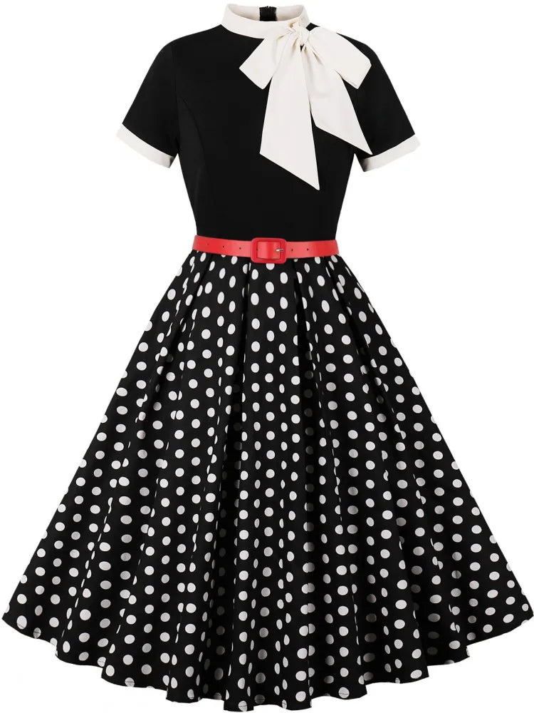 Robe vintage à jupe fleurie