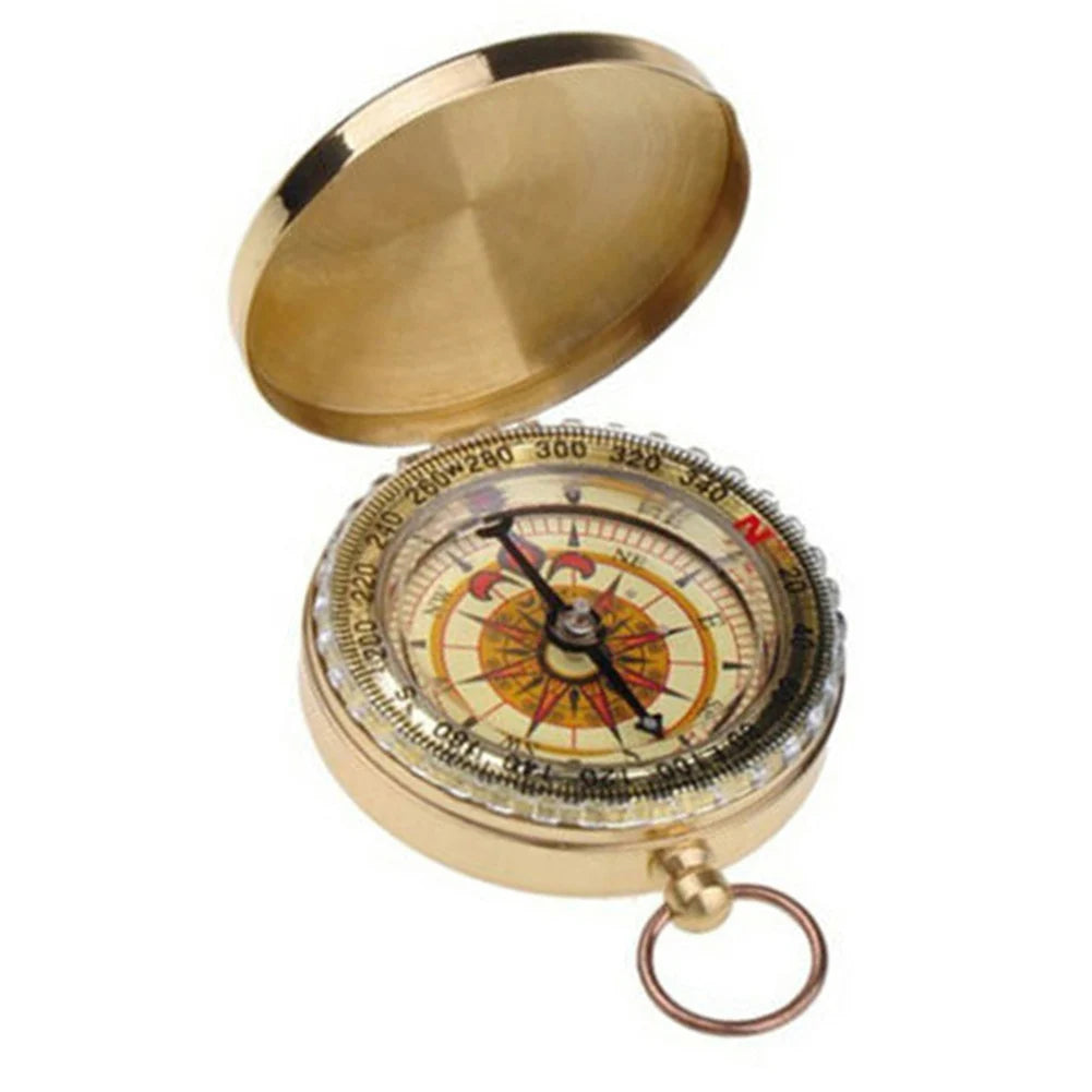 Boussole vintage dorée
