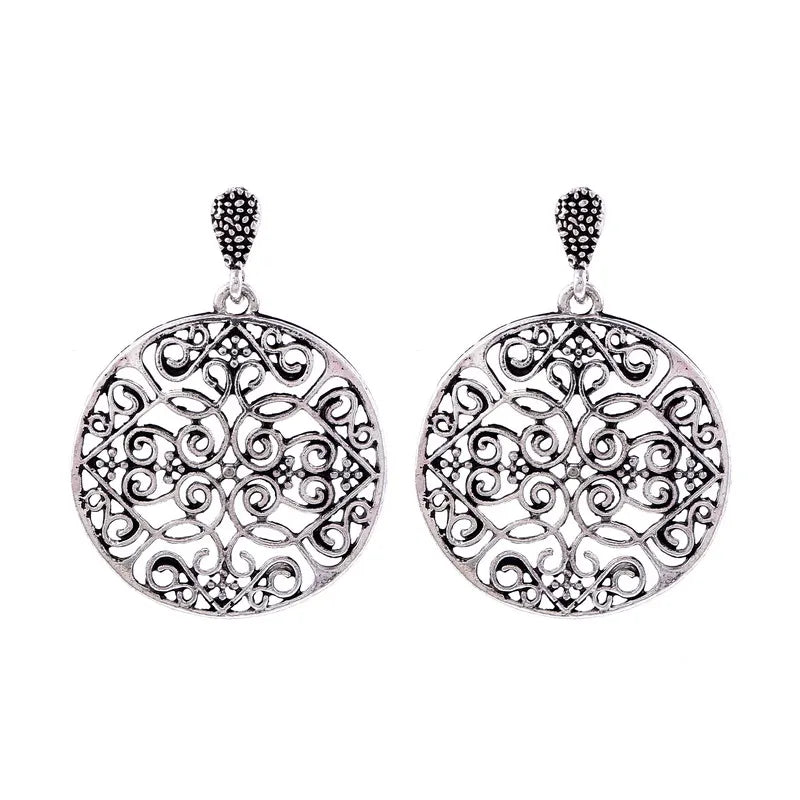 Boucle d'oreille ronde vintage