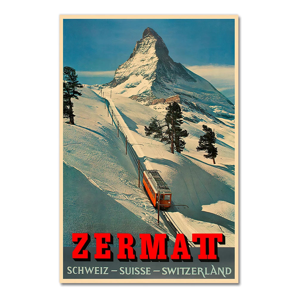 Affiche ski vintage