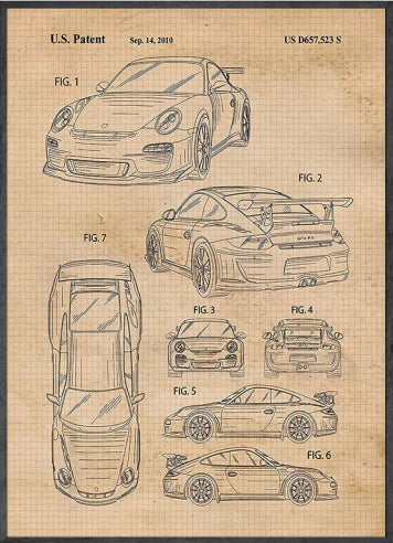 Tableau Vintage Porsche 911