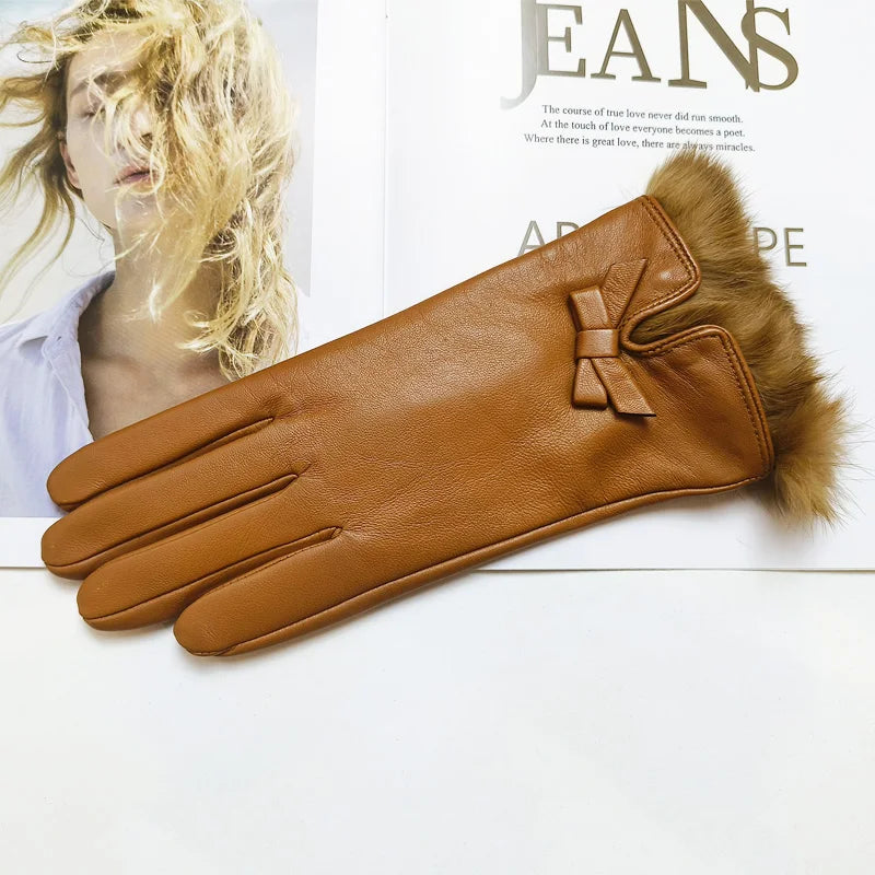 Gants en cuir vintage élégants