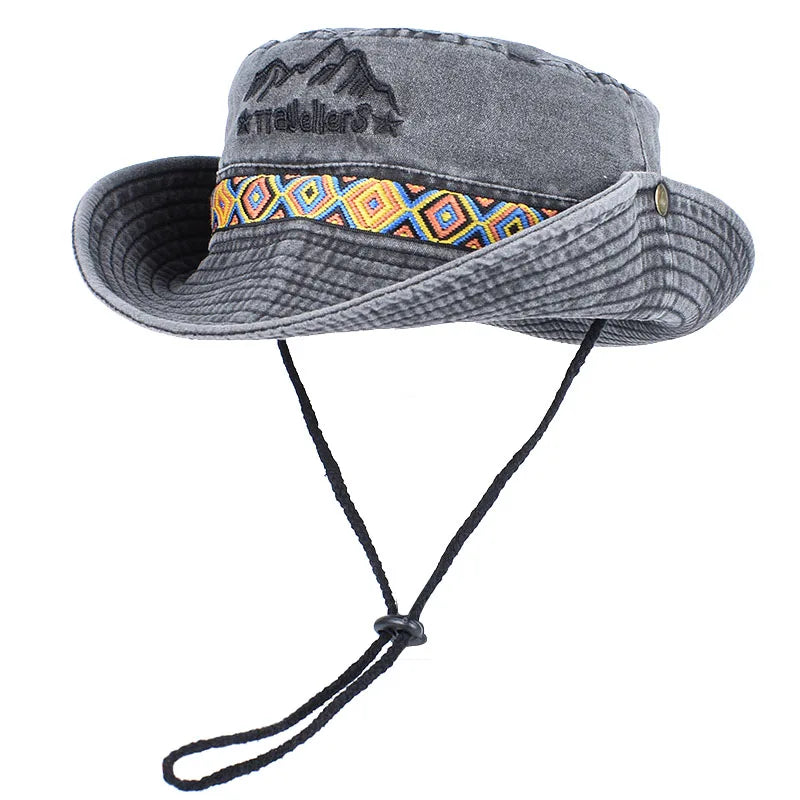 Chapeau brodé vintage indiana jones