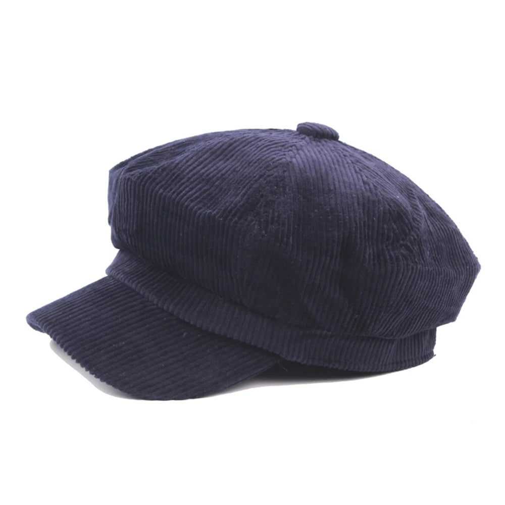 Casquette gavroche vintage velours cotelé