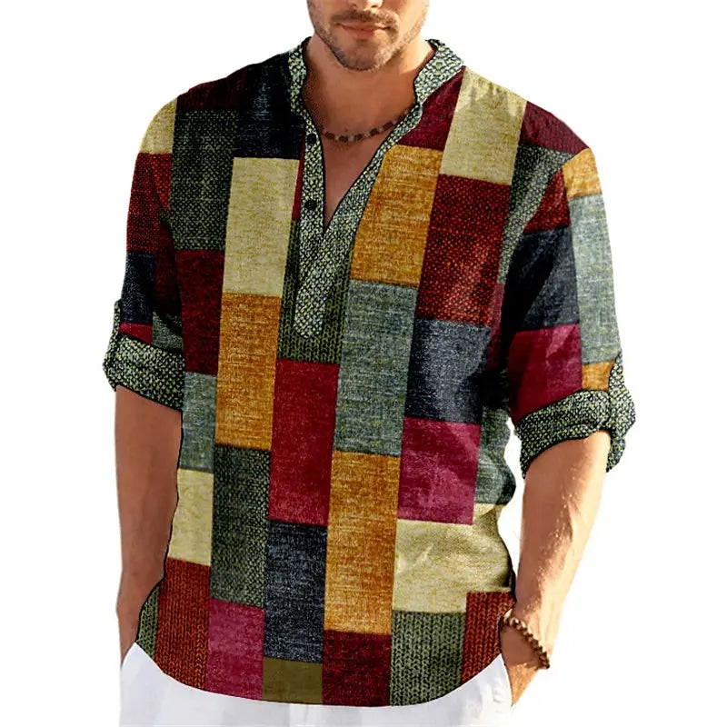 Chemise vintage en patchwork