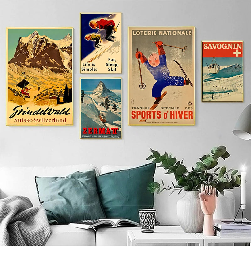 Affiche ski vintage
