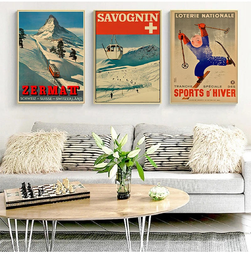 Affiche ski vintage