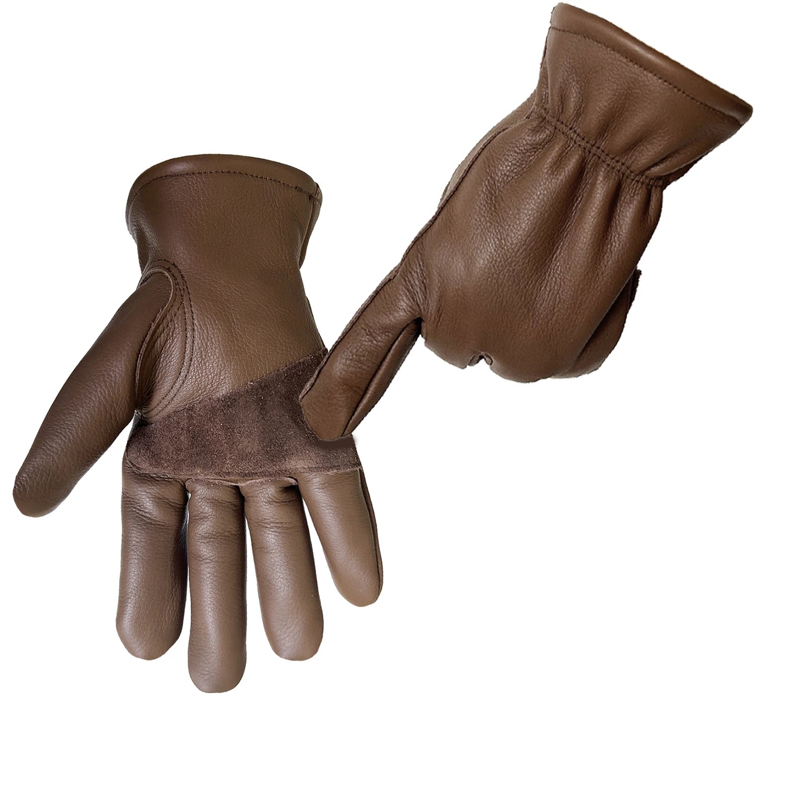Gants moto cuir vintage
