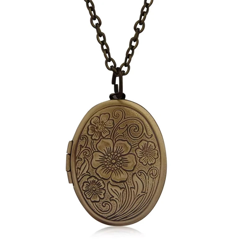 Collier vintage fleur sculptée