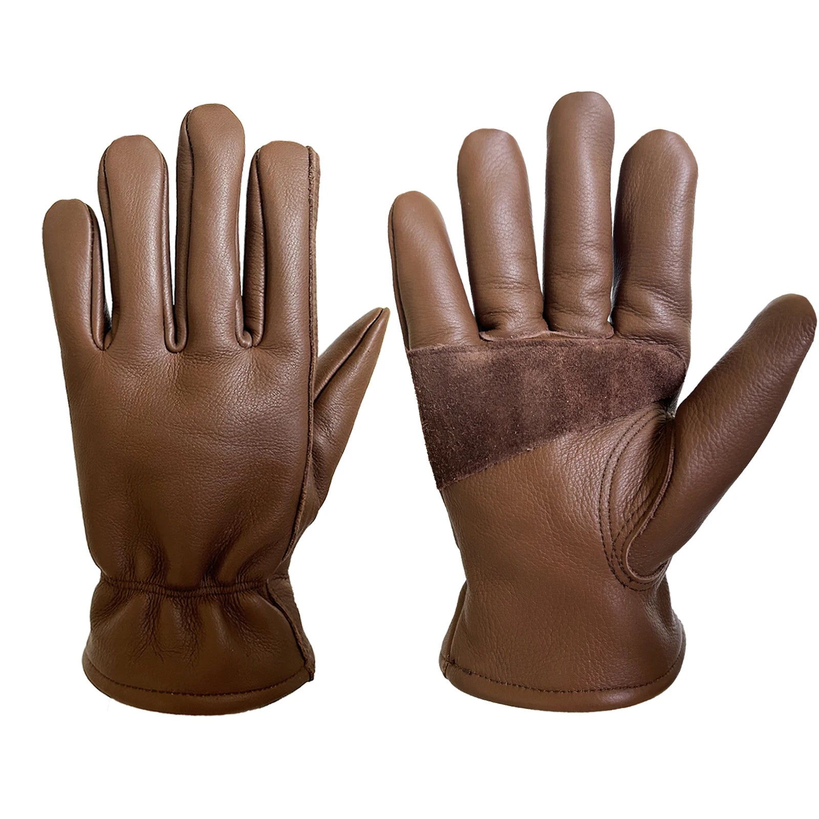 Gants moto cuir vintage