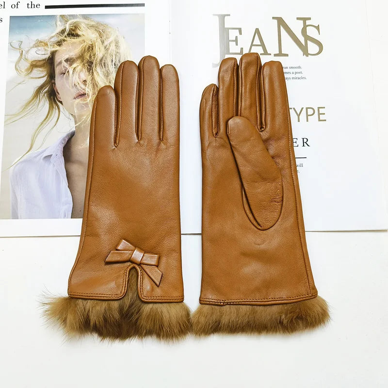 Gants en cuir vintage élégants
