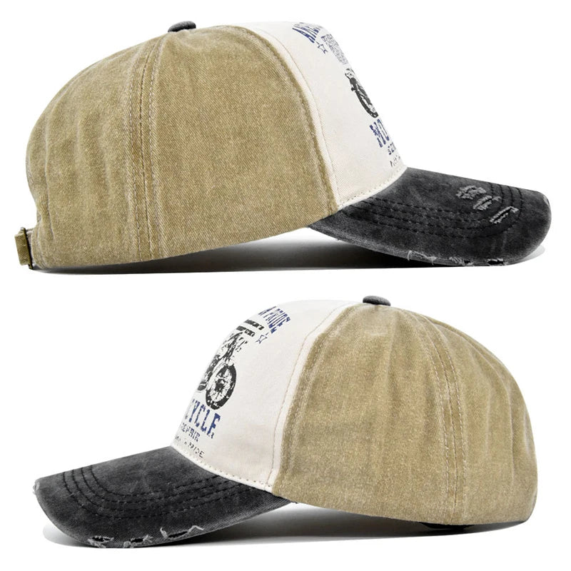 Casquette moto vintage