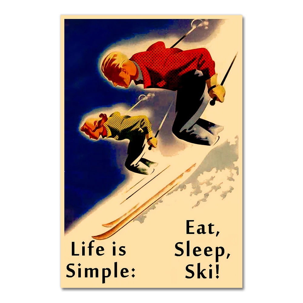 Affiche ski vintage