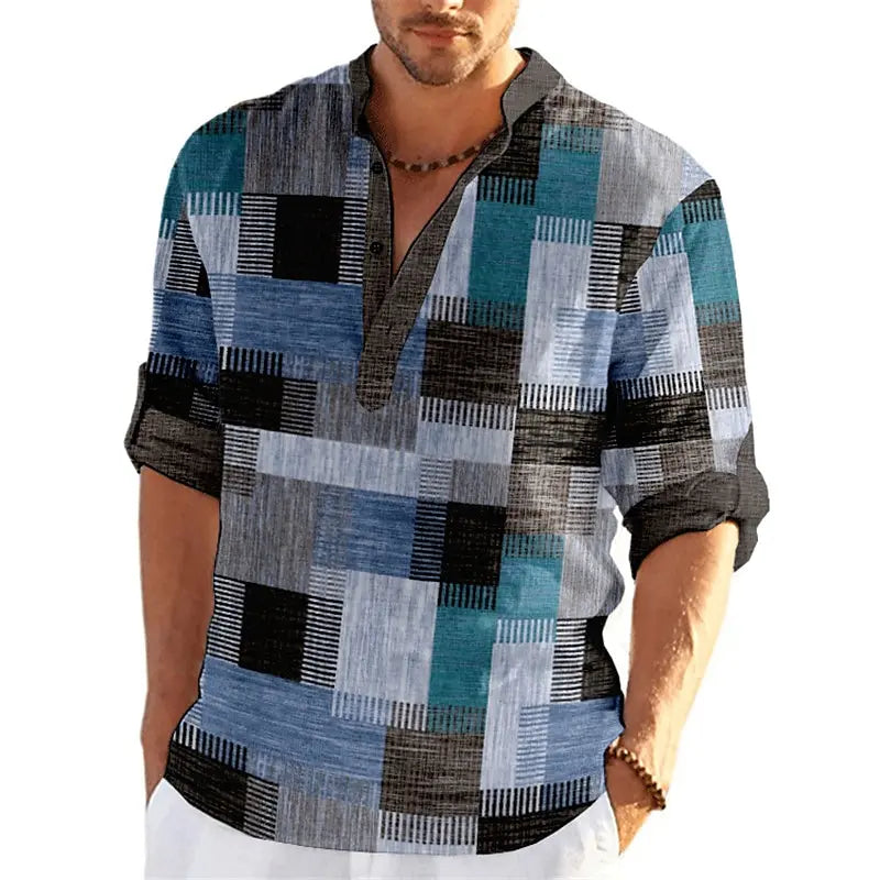 Chemise vintage en patchwork