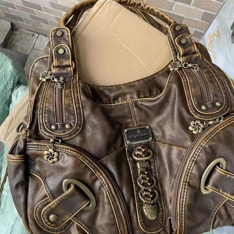 Sac à main vintage détails métalliques