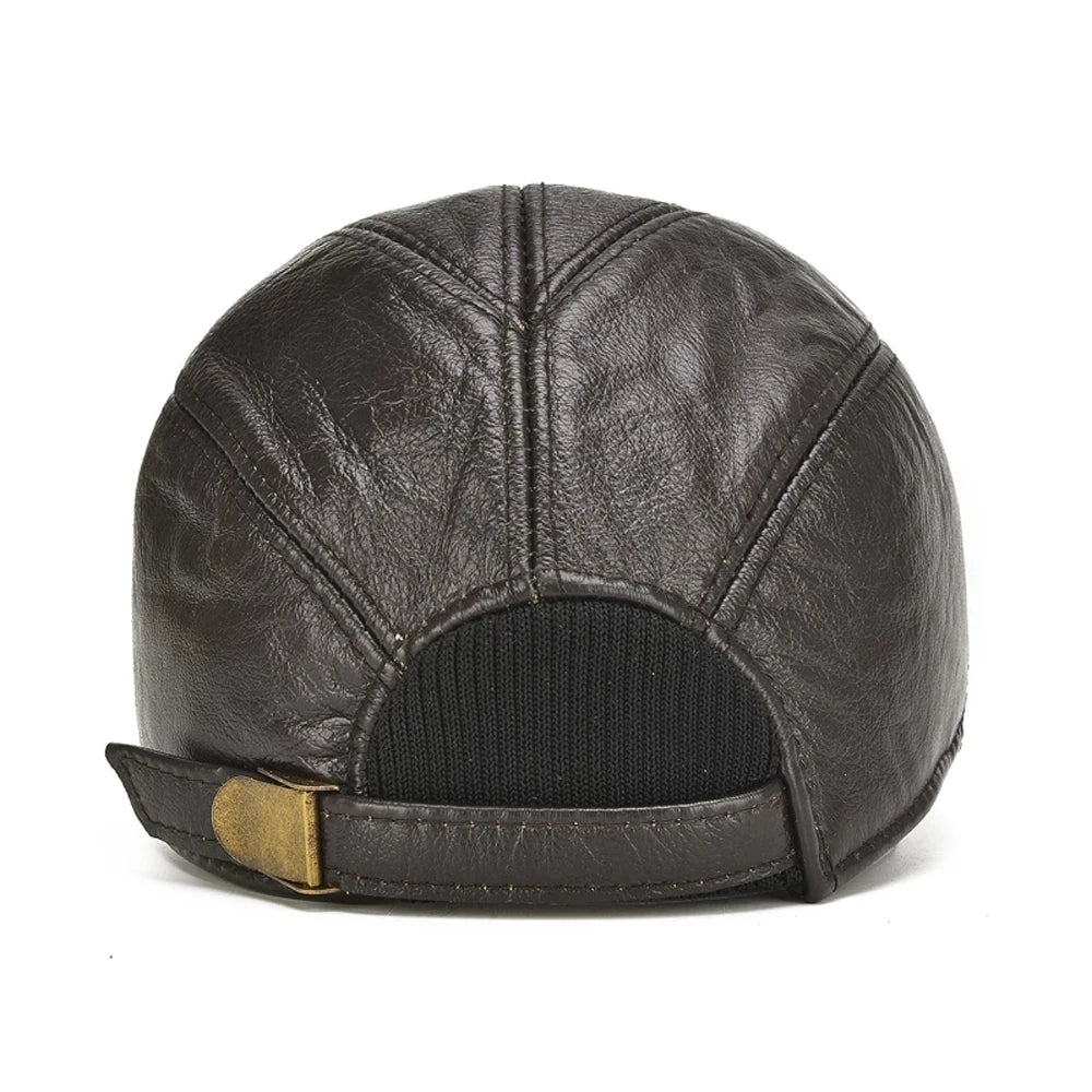 Casquette cuir homme vintage