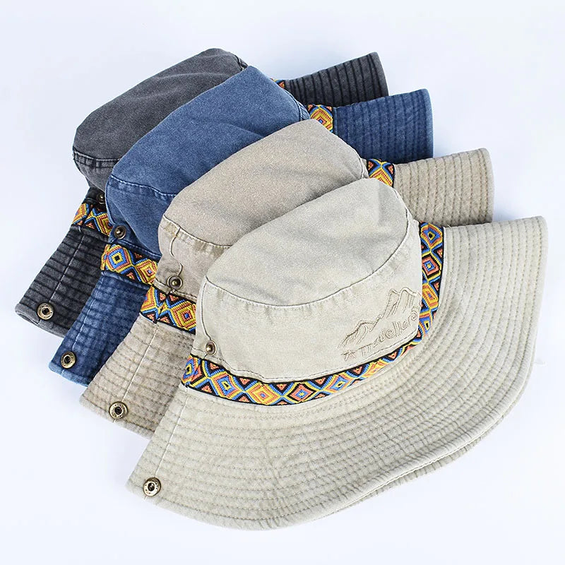 Chapeau brodé vintage indiana jones