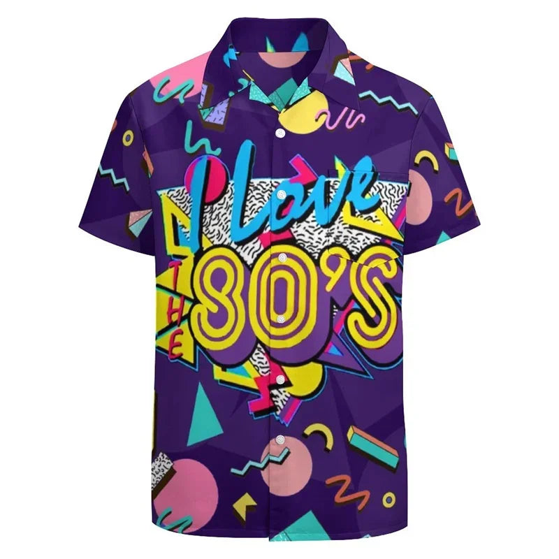 Chemise vintage I Love 80s