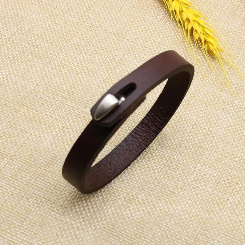 Bracelet vintage en cuir authentique
