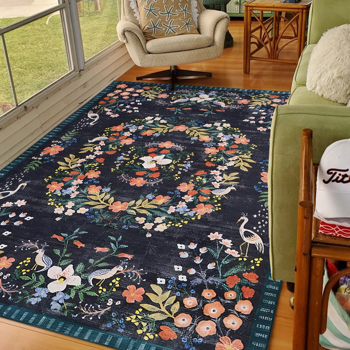 Tapis floral vintage