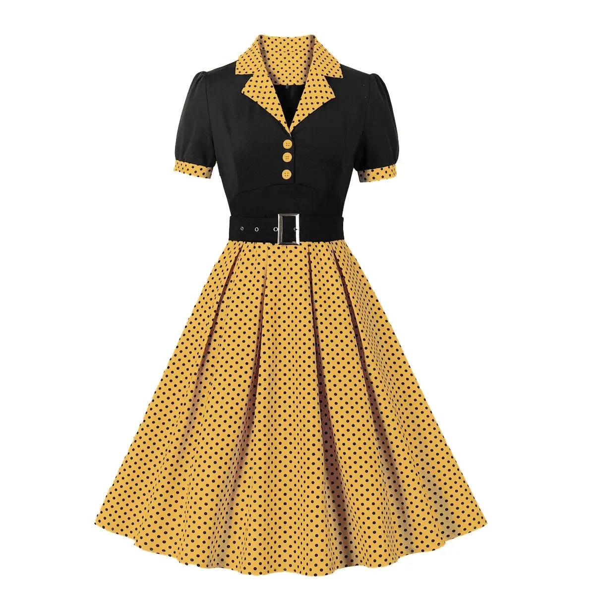 Robe vintage rouge et noir