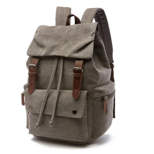 Sac à dos scolaire en toile vintage