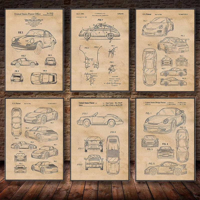 Tableau Vintage Porsche 911