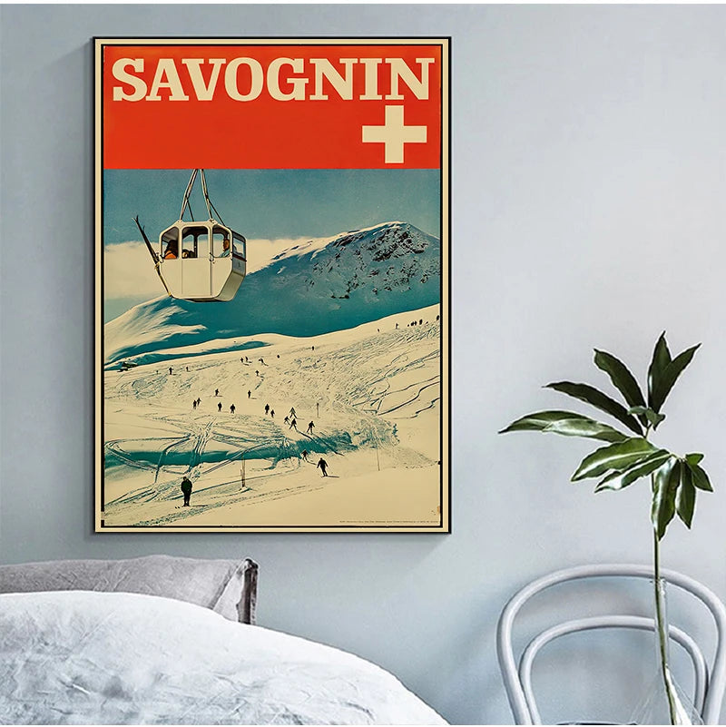 Affiche ski vintage
