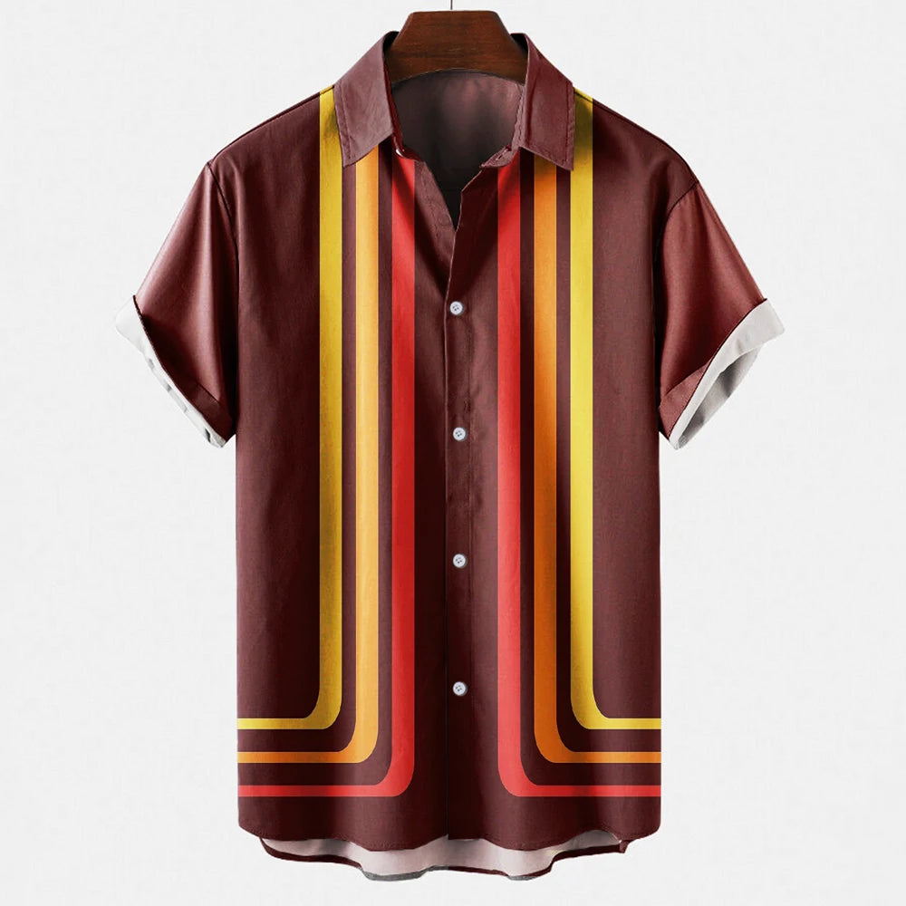 Chemise imprimée à rayures
