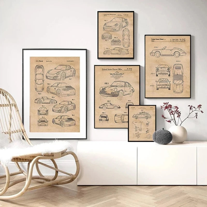 Tableau Vintage Porsche 911