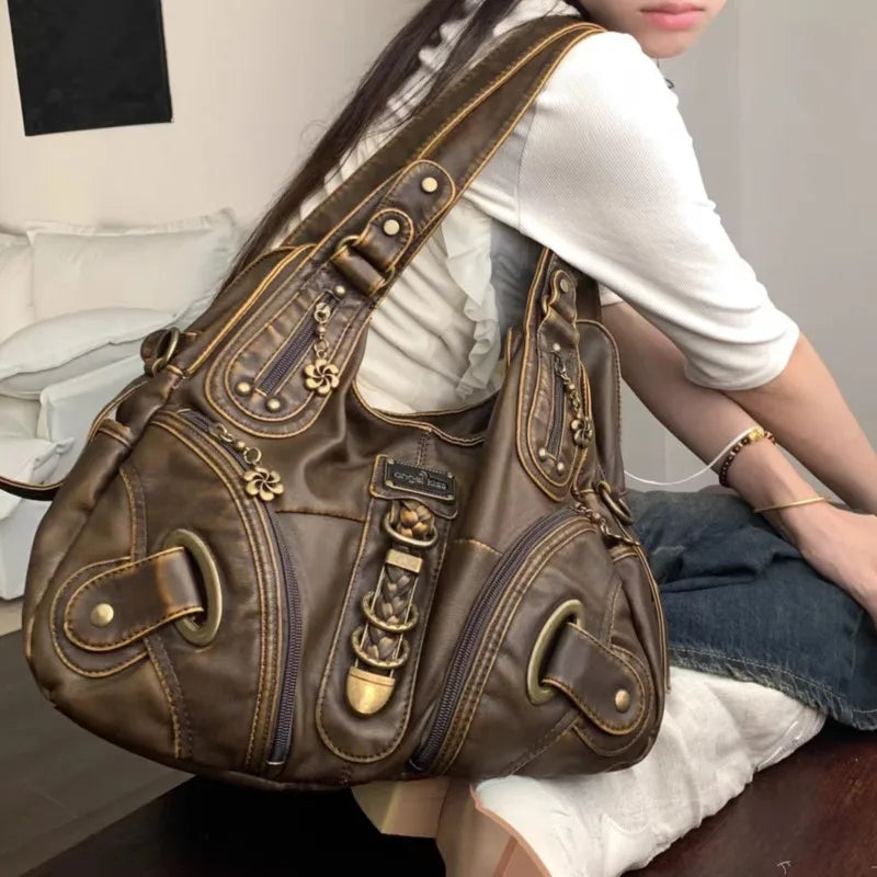 Sac à main vintage détails métalliques