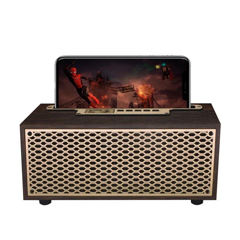 Radio AM/FM vintage en bois