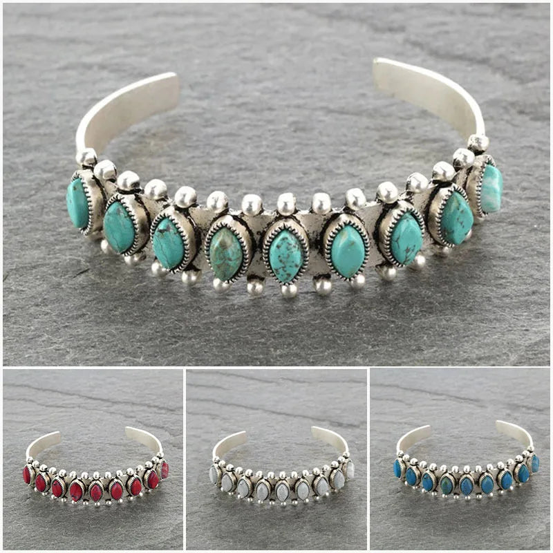 Bracelet turquoise vintage pour femme