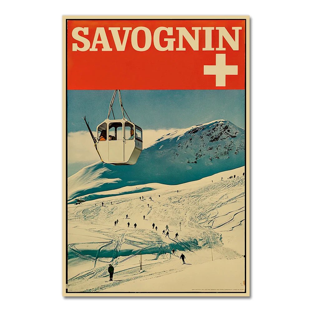 Affiche ski vintage
