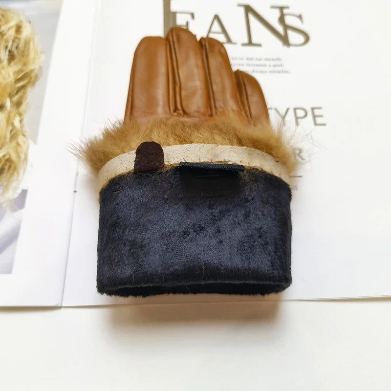 Gants en cuir vintage élégants