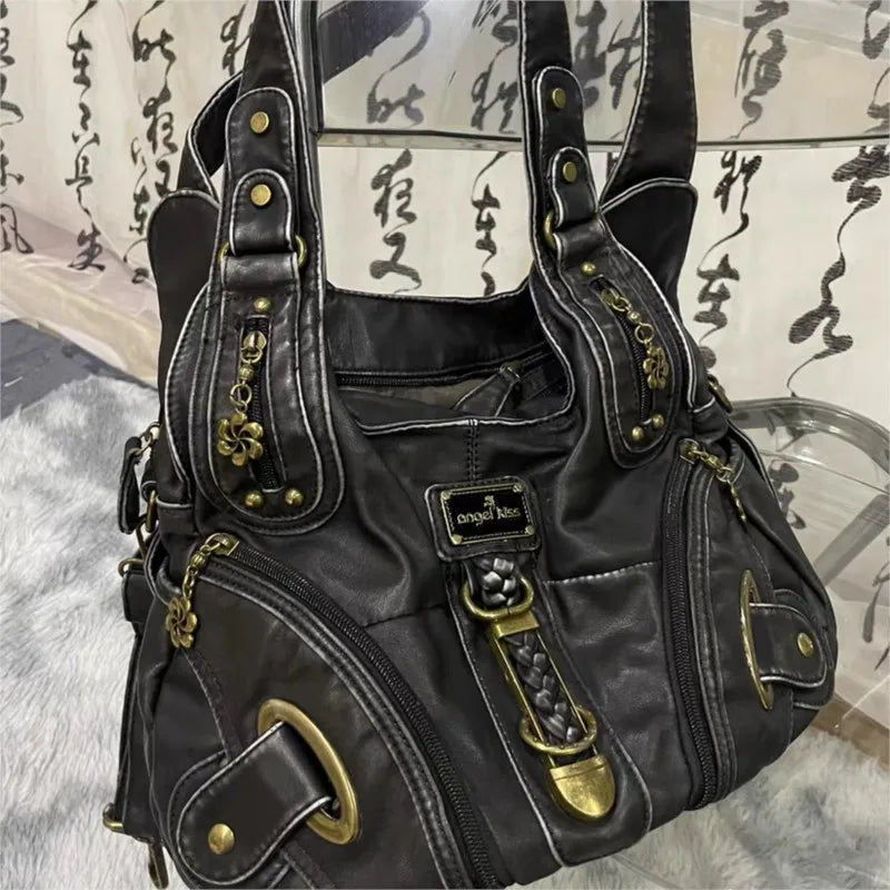 Sac à main vintage détails métalliques