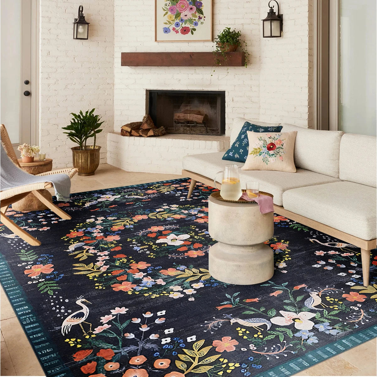 Tapis floral vintage