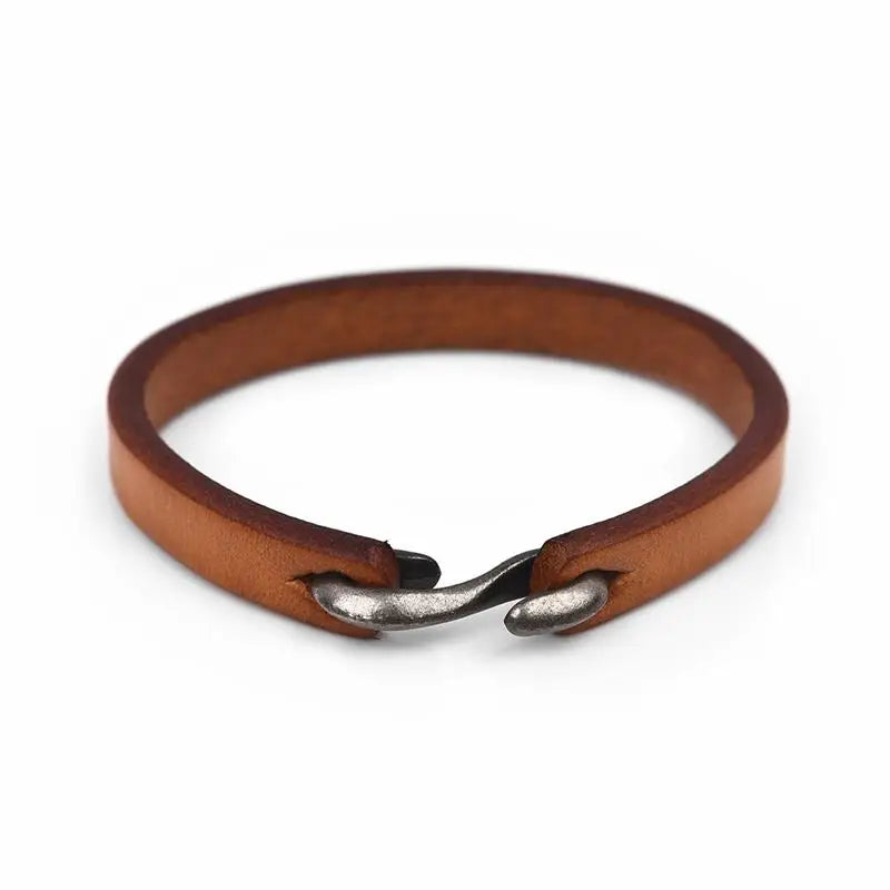 Bracelet vintage en cuir authentique
