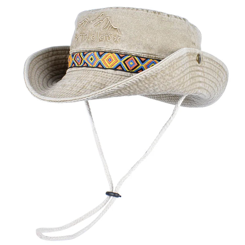 Chapeau brodé vintage indiana jones