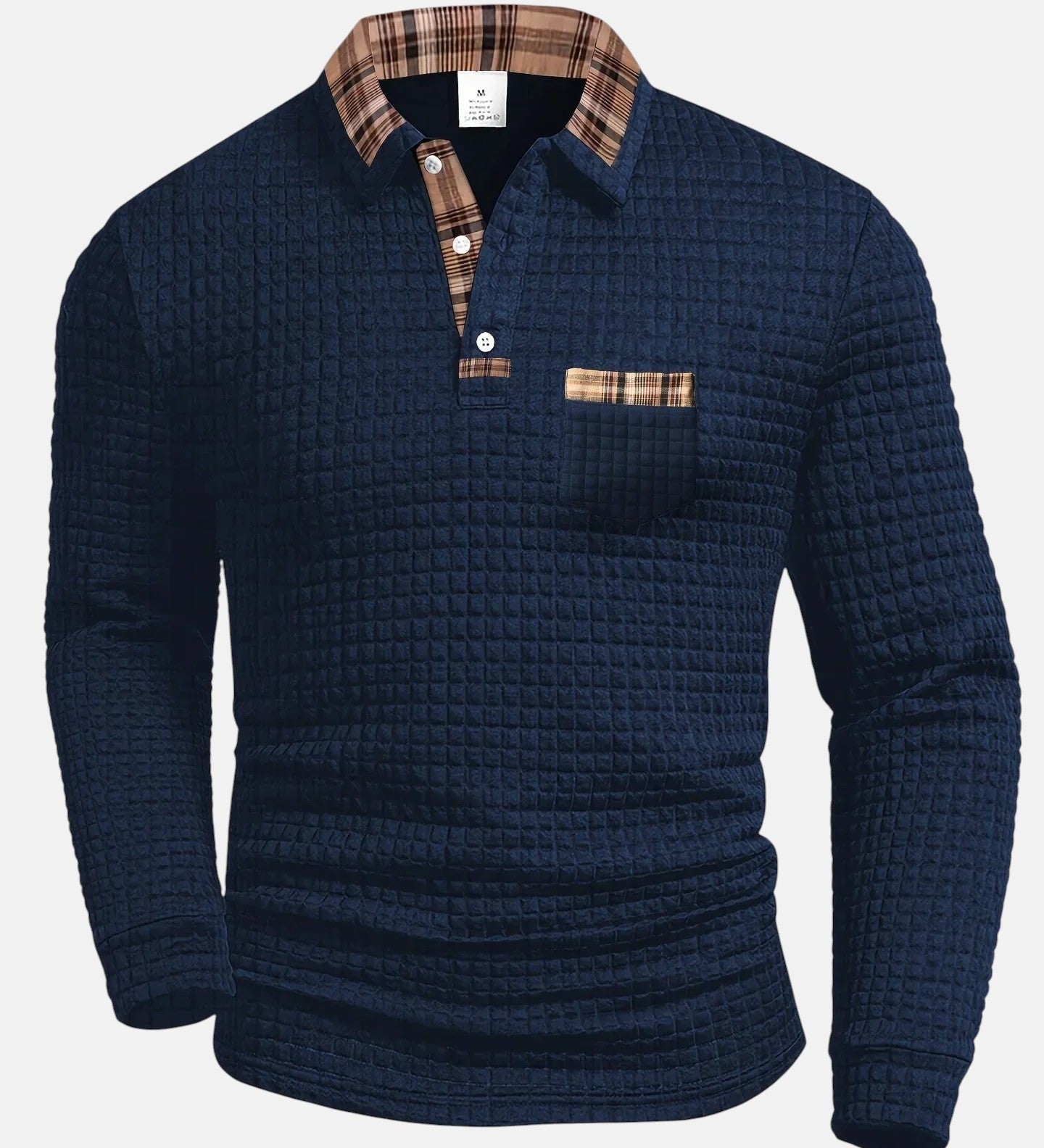 BEEKMAN | POLO À MOTIF À CARREAUX