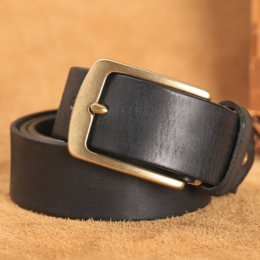 Ceinture vintage en cuir faite à la main