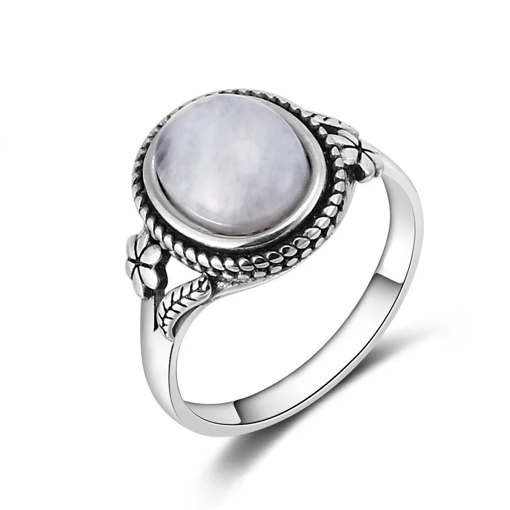 Bague pierre de lune vintage