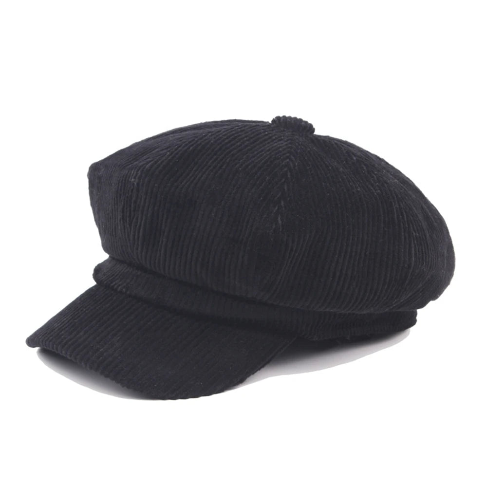 Casquette gavroche vintage velours cotelé