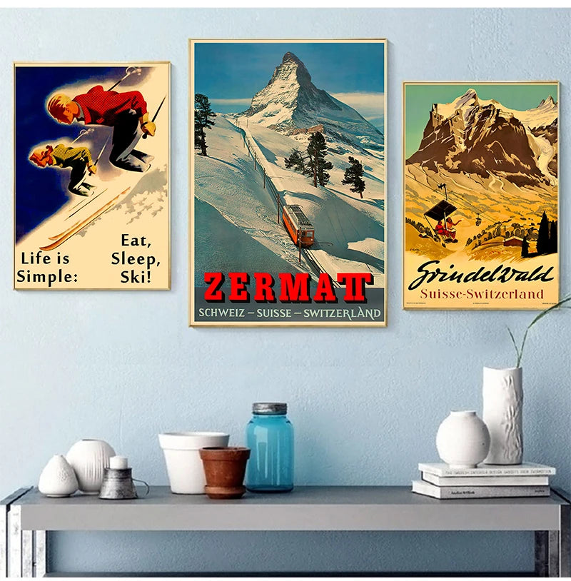 Affiche ski vintage