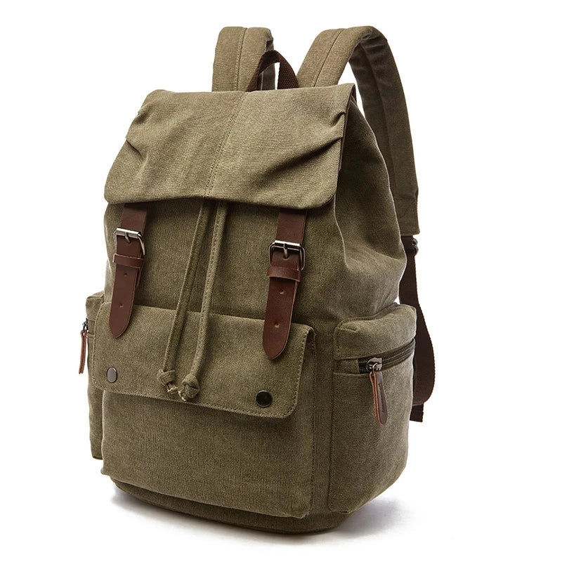 Sac à dos scolaire en toile vintage