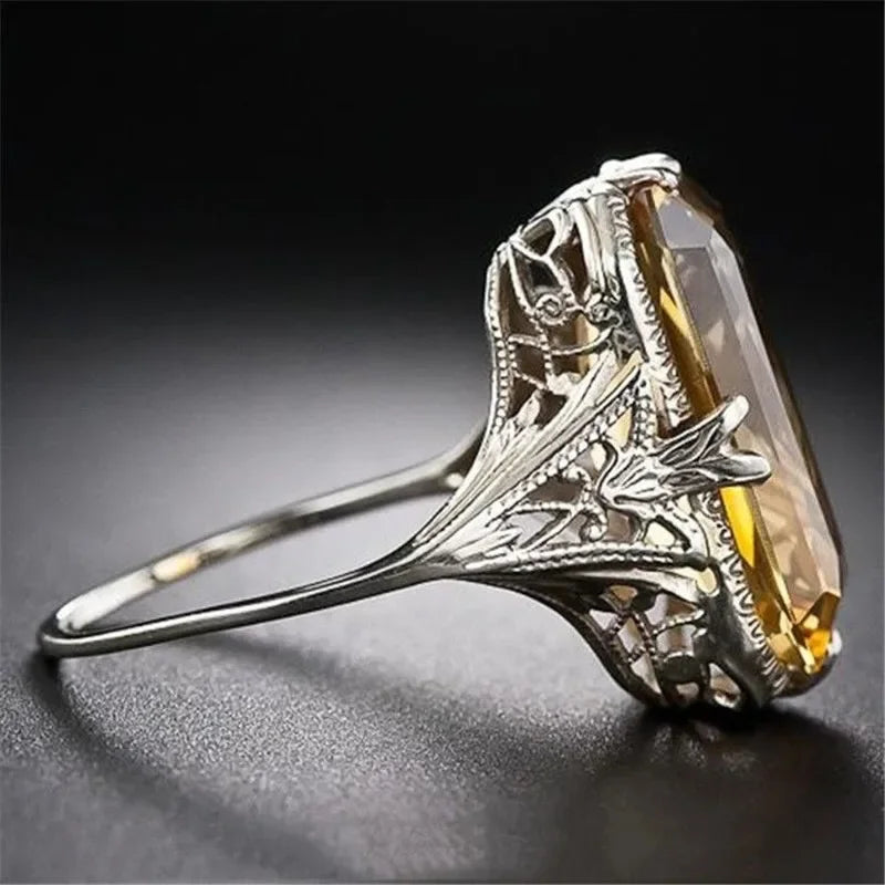 Bague citrine vintage