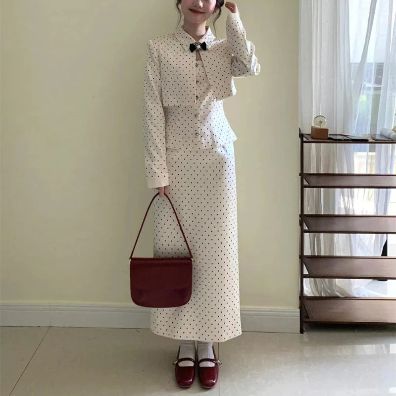 Veste courte à petit pois vintage