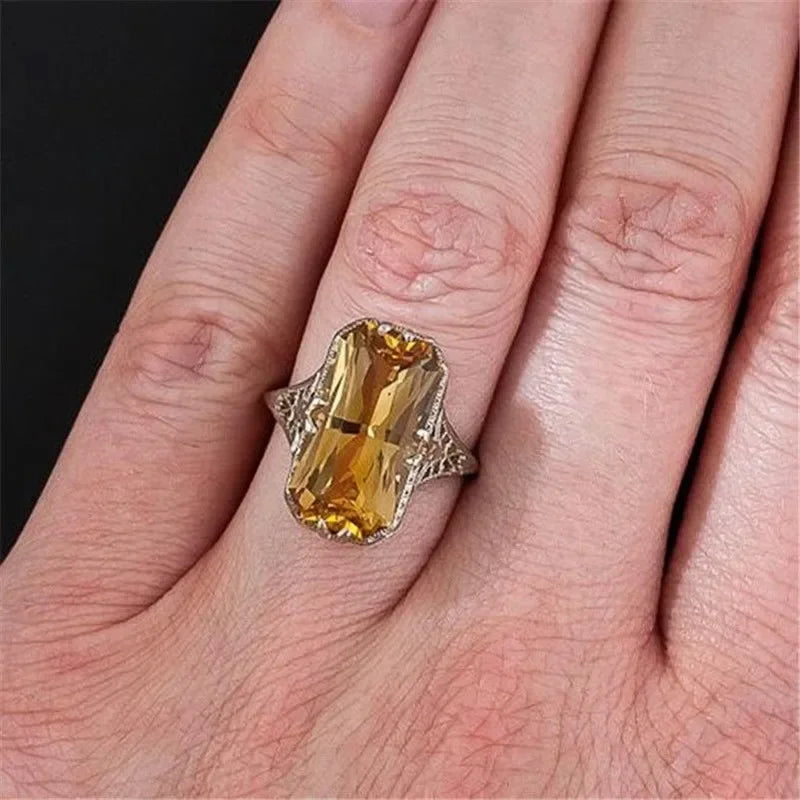 Bague citrine vintage